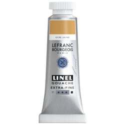 Tube de 14 ml de gouache Lefranc Bourgeois - Linel - Extra-fine - Ocre jaune - Nuance 302