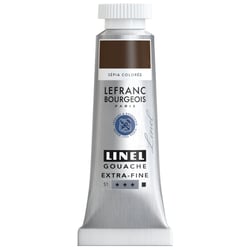 Tube de 14 ml de gouache Lefranc Bourgeois - Linel - Extra-fine - Sepia coloré - Nuance 120