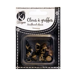 Clous à griffes - rond antic bronze 10mm