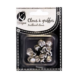 Clous à griffes - rond argent 10mm