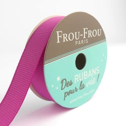 Bobinette Frou-Frou - 6 m x 16 mm - Gros grain - Camelia