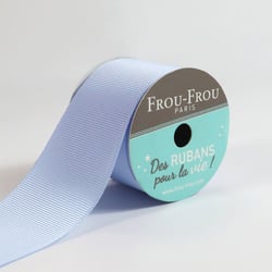 Bobinette Frou-Frou - 4 m x 38 mm - Gros grain - Celeste