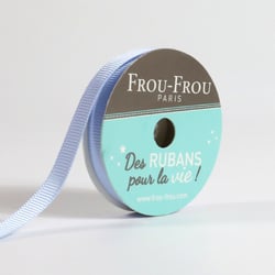 Bobinette Frou-Frou - 6 m x 6 mm - Gros grain - Celeste