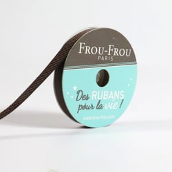 Bobinette Frou-Frou - 6 m x 6 mm - Gros grain - Chocolat