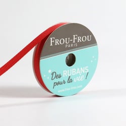 Bobinette Frou-Frou - 6 m x 6 mm - Gros grain - Coquelicot