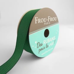 Bobinette Frou-Frou - 6 m x 16 mm - Gros grain - Emeraude