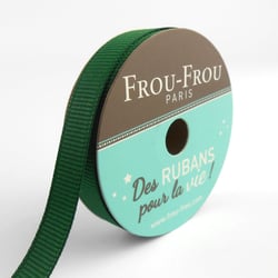 Bobinette Frou-Frou - 6 m x 9 mm - Gros grain - Emeraude