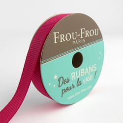 Bobinette Frou-Frou - 6 m x 9 mm - Gros grain - Fushia
