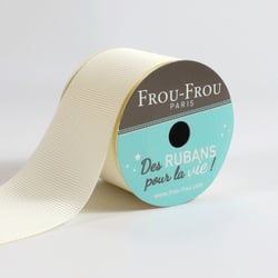 Bobinette Frou-Frou - 4 m x38 mm - Gros grain - Ivoire nacre