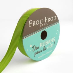 Bobinette Frou-Frou - 6 m x 9 mm - Gros grain - Jardin d'oliviers