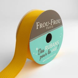 Bobinette Frou-Frou - 6 m x 16 mm - Gros grain - Tournesol