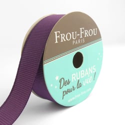 Bobinette Frou-Frou - 6 m x 16 mm - Gros grain - Violet sage