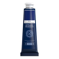 Huile fine Lefranc Bourgeois - 40 ml - bleu phtalocyanine