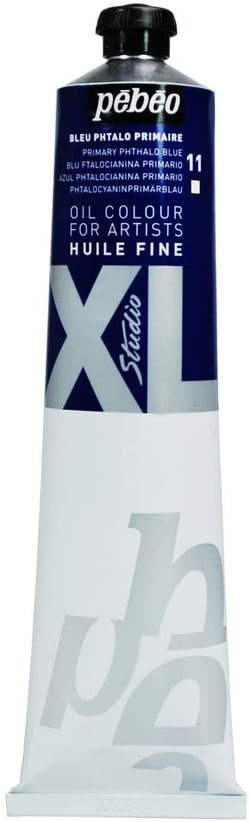 Tube 200 ml de peinture à l'huile Pébéo Studio - XL - bleu phtalo - Fine