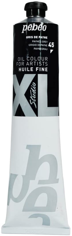 Tube 200 ml de peinture à l'huile Pébéo Studio - XL - gris de Payne - Fine
