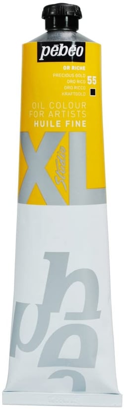 Tube 200 ml de peinture à l'huile Pébéo Studio - XL - or riche - Fine