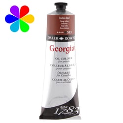 Tube 225 ml de peinture à l'huile Daler Rowney - Georgian - rouge indien