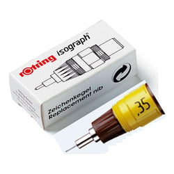 Pointe de rechange pour Isograph - Noir - 0.35 mm - rOtring