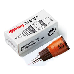 Pointe de rechange pour Isograph - Noir - 0.4 mm - rOtring