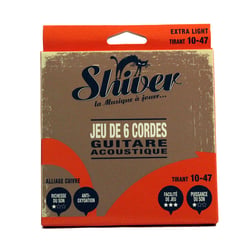Shiver - Jeu 6 cordes guitare folk 10-47 basic cuivre