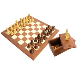Jeu d'échecs - Prestige acajou T4 - Jeu de société à deux -  Jeu Echecs - Ferti Games