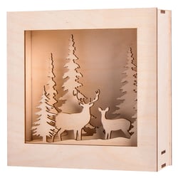 Kit cadre bois hiver à assembler Rayher - 14 pièces
