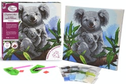 Kit tableau broderie diamant - Crystal Art - 30 x 30 cm - Koalas
