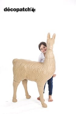 Lama - papier mâché - 78 x 32 x 126 cm