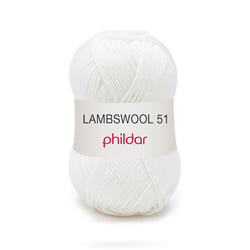 Lambswool 51  Blanc - Phildar - Pelote de fil à tricoter