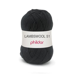 Lambswool 51  Noir - Phildar - Pelote de fil à tricoter