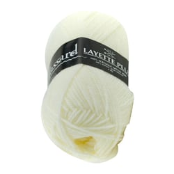 Pelote de fil à tricoter 100% acrylique - Plassard - Layette Plus - Écru 263