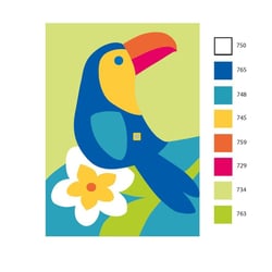 Kit canevas Le Toucan A5 - 13x18 cm