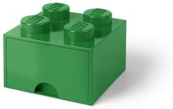 Brique de rangement empilable avec tiroir 4 plots LEGO® Vert