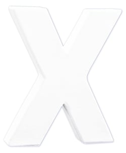 Lettre Blanche X 12Cm Lettre Blanche X 12Cm