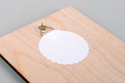 Lettre en bois E Rayher - Noir