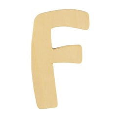 LETTRE F BOIS ARRONDIE 6CM