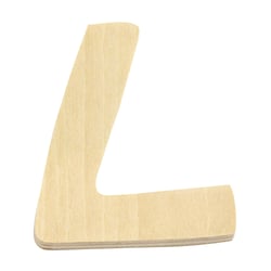 Lettre L - bois arrondi - 6 cm