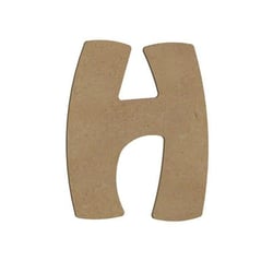 H MAJUSCULE 8CM - EPAIS 6MM LETTRE MAJUSCULE H 8CM