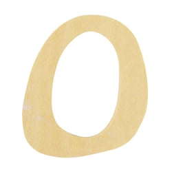 Lettre O - bois arrondi - 6 cm