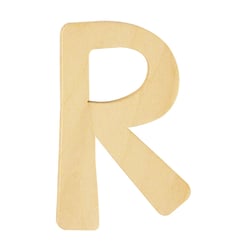 LETTRE R BOIS ARRONDIE 6CM