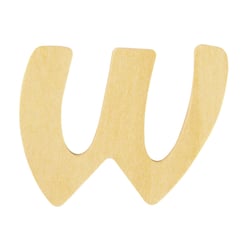 LETTRE W BOIS ARRONDIE 6CM