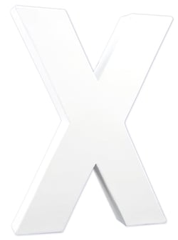 Lettre X Pap Mach 20,5Cm Lettre X Pap Mach 20,5Cm
