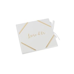 Livre d'or - Blanc avec dorure embossée