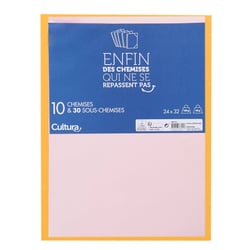 Lot de 10 chemises et 30 sous chemises 24 x 32 cm - Cultura