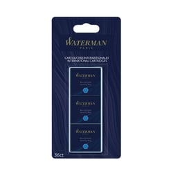 Etui de 36 mini cartouches Waterman - encre bleue