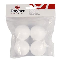 Lot 4 boules polystyrène 5 cm