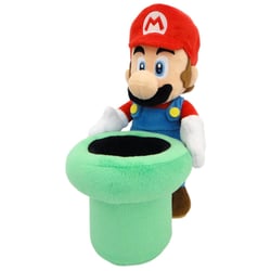 Peluche Mario avec tuyau - 25 cm