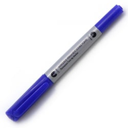 Marqueur permanent - Bleu - Double-pointe - Cultura