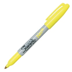 Marqueur permanent - Jaune - Néon - Pointe fine - Sharpie