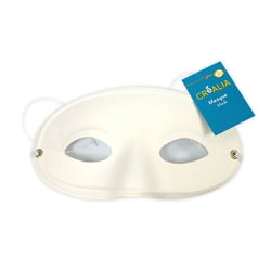 1 Masque « Loup » oval  à décorer - Créalia - Blanc